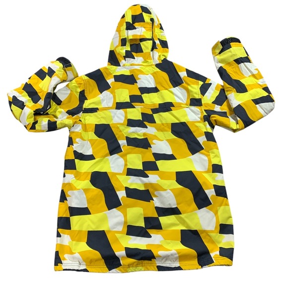 Grenade Snowboard Jacket Mens M Yellow Camo Hooded Insulated Parka Full Zip Snap - Picture 4 of 15
